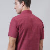 ACCOX Comfort Micro Checked Short Sleeves Cotton Formal Shirt