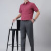 ACCOX Comfort Micro Checked Short Sleeves Cotton Formal Shirt