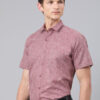 ACCOX Men Comfort Regular Fit Solid Spread Collar Linen Formal Shirt