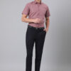 ACCOX Men Comfort Regular Fit Solid Spread Collar Linen Formal Shirt