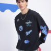 Aeropostale Conversational Print Pullover Sweatshirt