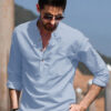 Anouk Band Collar Cotton Short Kurta