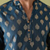 Anouk Ethnic Motifs Foil Printed Mandarin Collar Straight Kurta