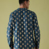 Anouk Ethnic Motifs Foil Printed Mandarin Collar Straight Kurta