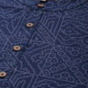 Anouk Men Geometric Printed Cotton Indigo Short Kurta