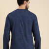 Anouk Men Geometric Printed Cotton Indigo Short Kurta
