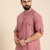 Anouk Men Geometric Printed Pure Cotton Short Kurta