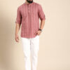 Anouk Men Geometric Printed Pure Cotton Short Kurta