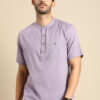Anouk Men Lavender Pastels Cotton Kurta