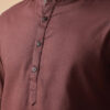 Anouk Men Mandarin Collar Roll-Up Sleeves Cotton Straight Short Kurta
