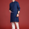 Anouk Men Polka Dot Printed Pure Cotton Kurta