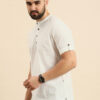 Anouk Men Solid Mandarin Collar Short Republic Day Republic Day Kurta