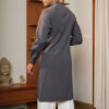 Anouk Men's Classic Grey Solid Cotton Straight Long Kurta