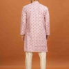 Anouk Pink Geometric Printed Sequinned Mandarin Collar Cotton Straight Kurta