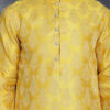 Anouk Yellow Ethnic Motifs Woven Design Jacquard Straight Kurta