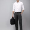Arrow Manhattan Slim Fit Textured Pure Cotton Formal Shirt