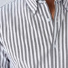 Banana Club Men Black Cotton Oxford Stripe Shirt