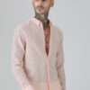 Banana Club Men Classic Slim Fit Semi Sheer Striped Casual Shirt