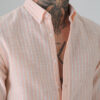 Banana Club Men Classic Slim Fit Semi Sheer Striped Casual Shirt