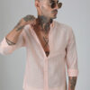 Banana Club Men Classic Slim Fit Semi Sheer Striped Casual Shirt