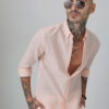 Banana Club Men Classic Slim Fit Semi Sheer Striped Casual Shirt