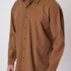 Bene Kleed Men Brown solid full sleeves Cotton Oversize Casual Shirt