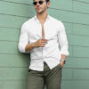 Beyoung Spread Collar Opaque Cotton Formal Shirt