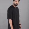 BROWN BROTHERS Unisex Pure Cotton Round Neck Short Sleeves Oversized Pockets T-shirt
