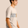 BULLMER Men Abstract Printed Round Neck Oversized T-shirt