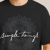 BULLMER Typography Printed Crew Neck Drop Shoulder Oversized T-shirt