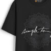 BULLMER Typography Printed Crew Neck Drop Shoulder Oversized T-shirt