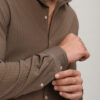 Campus Sutra Classic Self Design Spread Collar Casual Shirt