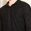 Campus Sutra Comfort Slim Fit Textured Party Shirt With Shimmer Effect