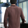 Campus Sutra Textured Roll-Up Sleeves Relaxed Fit Comfort Casual Shirt