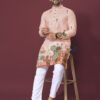 CHARLOTTE GRACIOUS Men Floral Printed Sequinned Shadow Work Kurta
