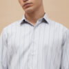CODE by Lifestyle Men Vertical Striped Spread Collar Cotton Formal Shirt