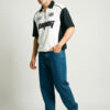 Crazymonk Men Printed Polo Collar Applique T-shirt