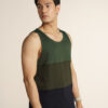 DAMENSCH Colourblocked Cotton Blend Tank T-shirt