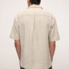 Dennis Lingo Boxy Fit Textured Spread Collar Shirt