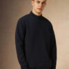Dennis Lingo Relaxed Fit Mock Collar Long Sleeves Pullover Sweatshirt