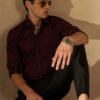 DENNISON Men Brown Formal Shirt