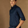 DENNISON Men Navy Blue Comfort Regular Fit Solid Formal Shirt