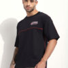 Difference of Opinion Men Embroidered Round Neck Oversized T-shirt