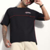 Difference of Opinion Men Embroidered Round Neck Oversized T-shirt