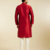 Diwas by Manyavar Thread Work Embroidered Mandarin Collar Straight Kurta