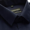 English Navy Men Navy Blue Slim Fit Solid Formal Shirt