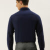 English Navy Men Navy Blue Slim Fit Solid Formal Shirt