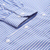 English Navy Men Slim Fit Opaque Striped Formal Shirt