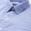 English Navy Men Slim Fit Opaque Striped Formal Shirt