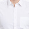 English Navy Men White Slim Fit Formal Shirt